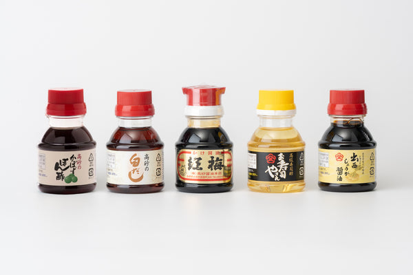 島根県の高砂醤油本店「紅梅とだししょうゆ」5種味比べ100mlセット