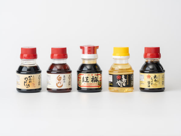 島根県の高砂醤油本店「紅梅とだししょうゆ」5種味比べ100mlセット