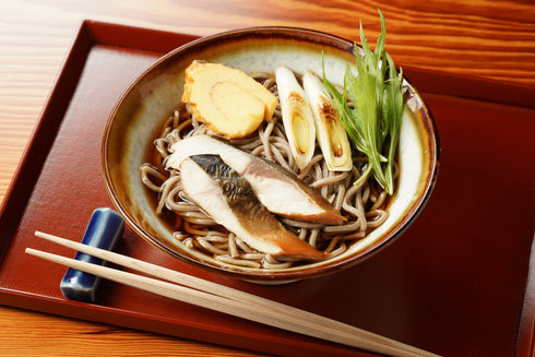 鯖とろスモークの蕎麦