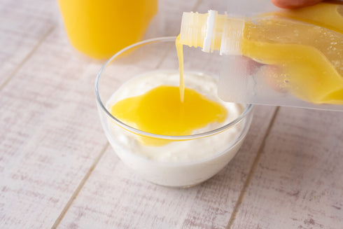 八丈島レモンのはちみつレモンシロップとヨーグルト