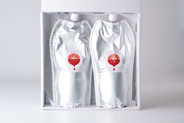 『皮・種まるごとトマトソース』大容量パウチ2本セット